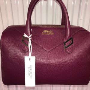 Versace Collection Top Handle Leather Satchel